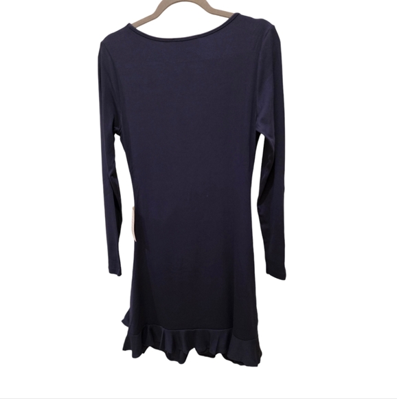 NWT Angel Maternity Long Sleeves Frilled End Bodycon Dress. Navy Blue. Size M - Picture 10 of 14